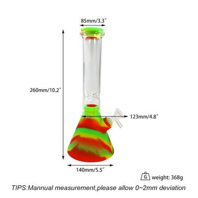 WATER PIPE SILICONE 8" BEAKER WPS1221